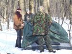 Возле палатки