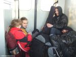 Разместились в тамбуре
